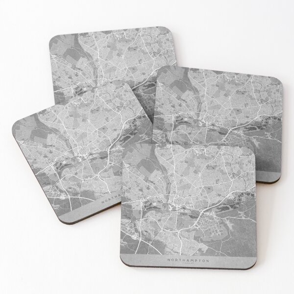 Item preview, Map of Northampton (England) in gray vintage style designed and sold by blursbyai.
