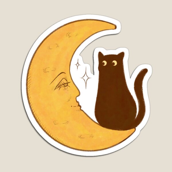 Aperçu de l'œuvre lune et chat créée et vendue par Dawn--.