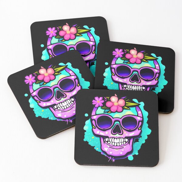 Item preview, Floral Skull Modern Skull with Flowers designed and sold by TheBeesForYou.