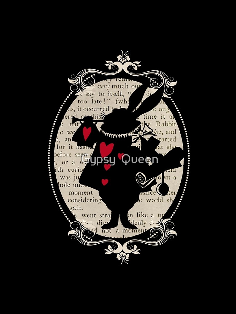 Alice In Wonderland White Rabbit Vintage Book by nomadartstudio