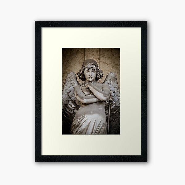 Item preview, Mysterious Gothic Angel in Genoa Cemetery (1882) - Italy designed and sold by Paolo Modena Photography    -   Fine Italian Art.