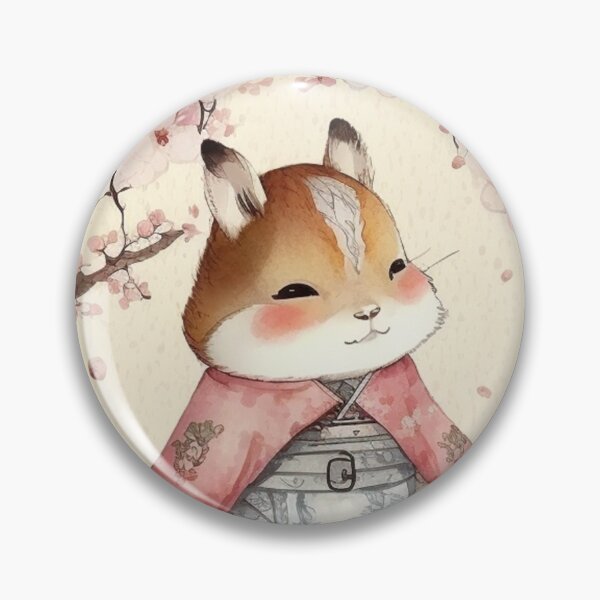 Item preview, Adorable Chibi Cherry Blossom Squirrel Wearing Korean Hanbok designed and sold by thequotedpage.