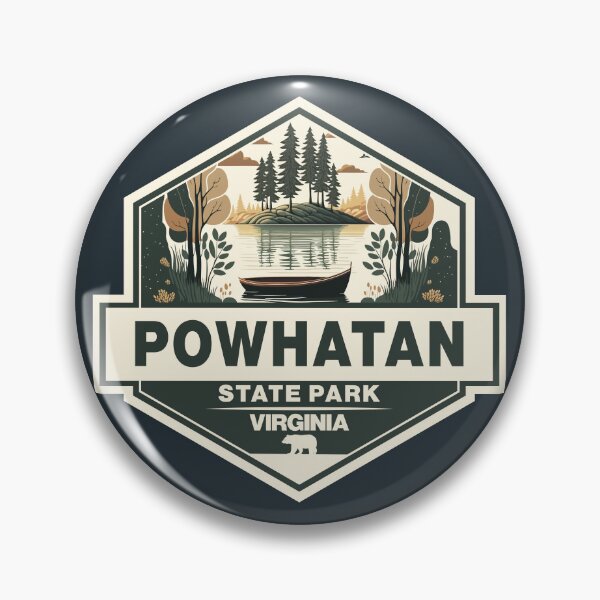 Item preview, Powhatan State Park Virginia Travel Art Badge designed and sold by KrisSidDesigns.