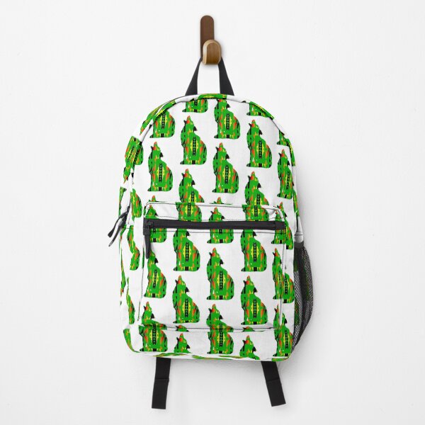 Item preview, Green / Fire Colors / Black Native Print Wolf designed and sold by JMWCD.