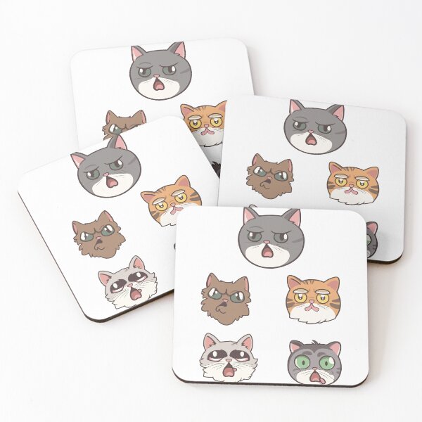 Item preview, Cats Faces Surprised Expressions designed and sold by StickerWorlds.
