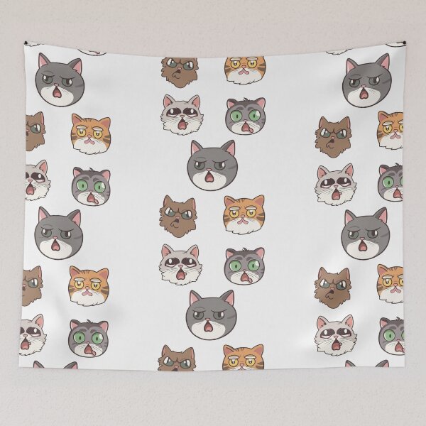 Item preview, Cats Faces Surprised Expressions designed and sold by StickerWorlds.