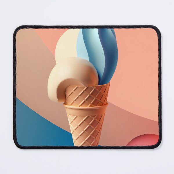 Item preview, A delightful illustration of a pastel-colored ice cream cone designed and sold by RoseShop2093.
