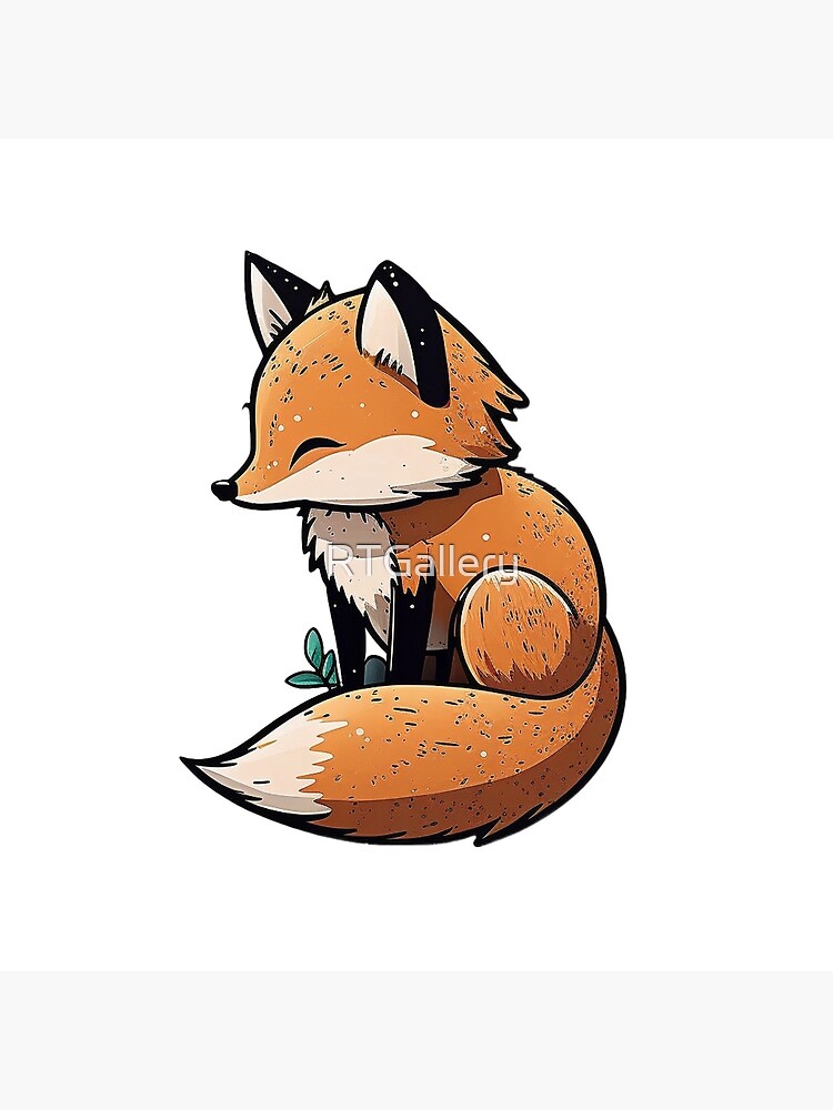 Sticker for Sale avec l'œuvre « Kawaii bébé renard » de l'artiste  LukasLandShop