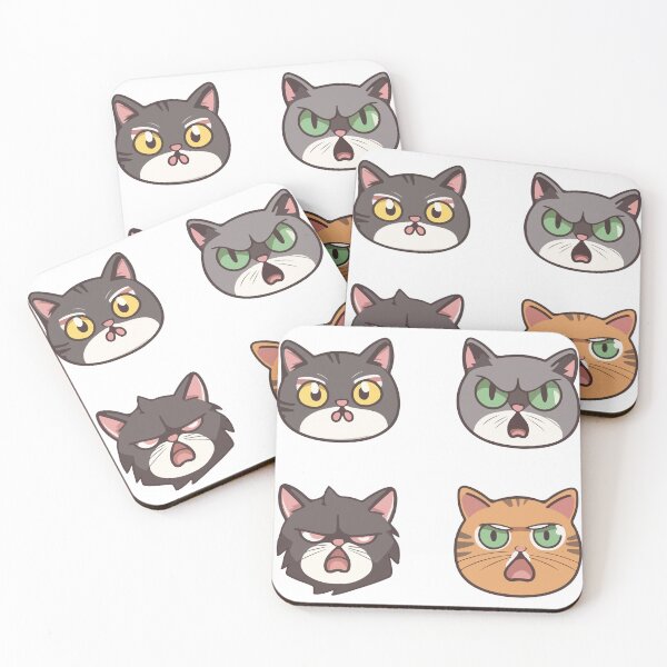 Item preview, Cats Angry Faces Expressions designed and sold by StickerWorlds.