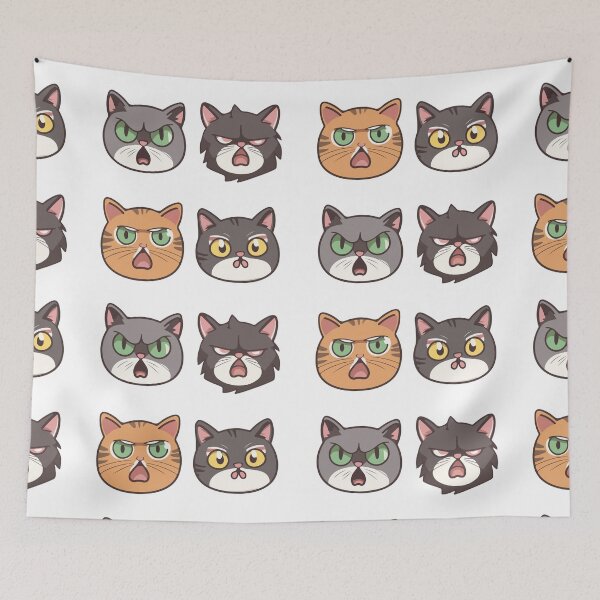 Item preview, Cats Angry Faces Expressions designed and sold by StickerWorlds.