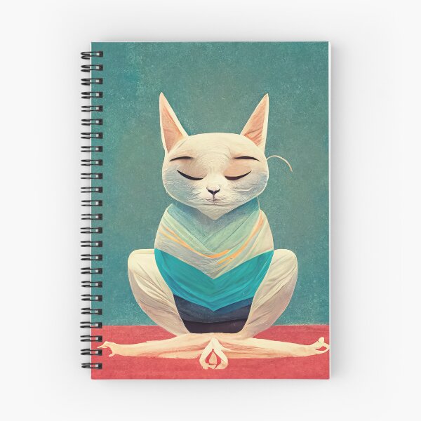 Item preview, Lumi the white yoga cat designed and sold by Pixelboys.