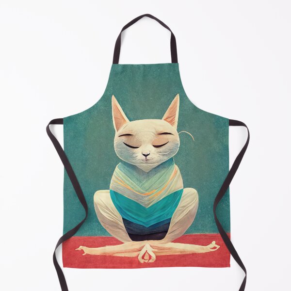 Item preview, Lumi the white yoga cat designed and sold by Pixelboys.
