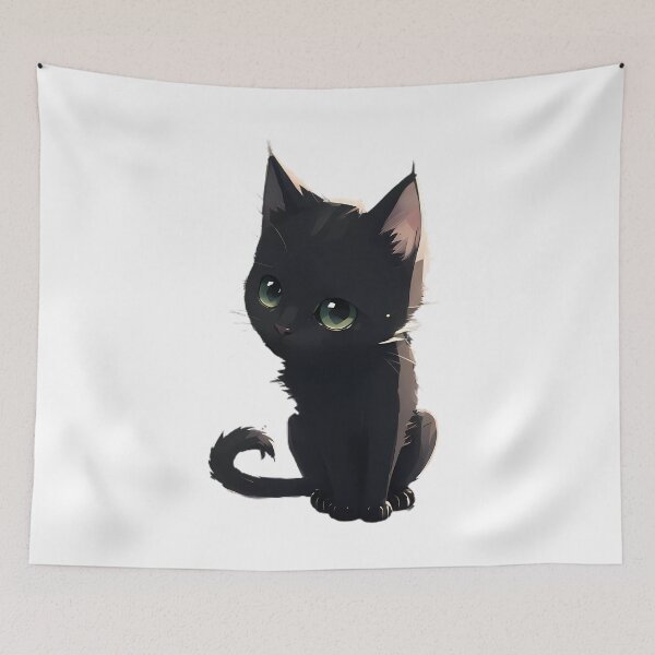 Item preview, Black cat designed and sold by Ragdollcat.