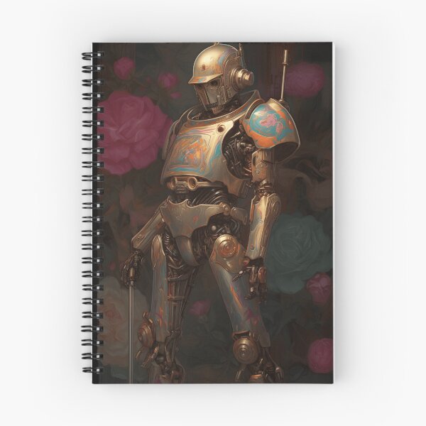 Item preview, Aesthetic Artificial İntelligence Humanoid Robot with Colorful Flowers designed and sold by UniqueArtMesh.