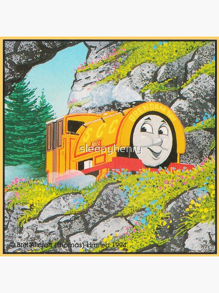 Happy James the Red Engine (Pink) Square Card Poster for Sale by  sleepyhenry