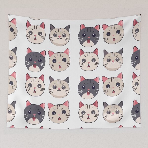 Item preview, Cat Faces Stickers Pack designed and sold by StickerWorlds.