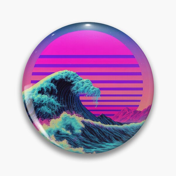 Item preview, Luminous Tides: A Vaporwave Encounter with the Ocean's Majesty designed and sold by Mullet Monkey.