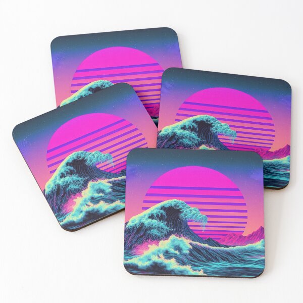 Item preview, Luminous Tides: A Vaporwave Encounter with the Ocean's Majesty designed and sold by Mullet Monkey.