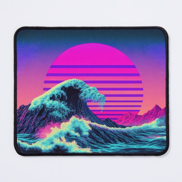 Item preview, Luminous Tides: A Vaporwave Encounter with the Ocean's Majesty designed and sold by Mullet Monkey.