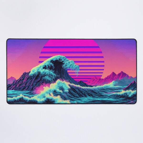 Item preview, Luminous Tides: A Vaporwave Encounter with the Ocean's Majesty designed and sold by Mullet Monkey.