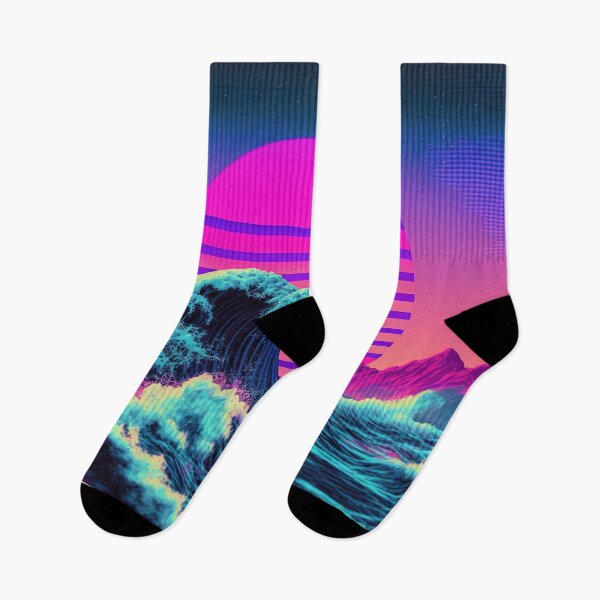 Item preview, Luminous Tides: A Vaporwave Encounter with the Ocean's Majesty designed and sold by Mullet Monkey.