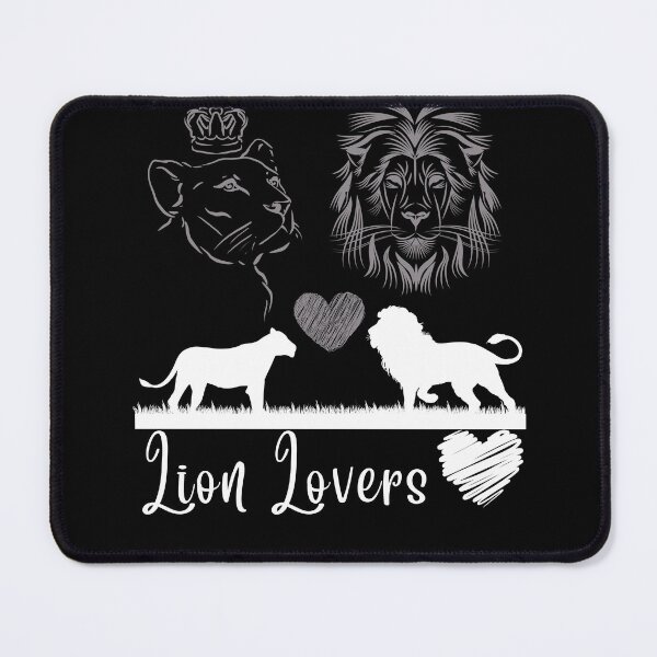 Item preview, The Lion and Lioness, united by their love, feature a white heart and white writing in perfect harmony designed and sold by DzynLand.