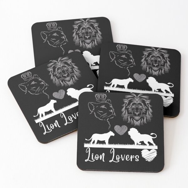 Item preview, The Lion and Lioness, united by their love, feature a white heart and white writing in perfect harmony designed and sold by DzynLand.