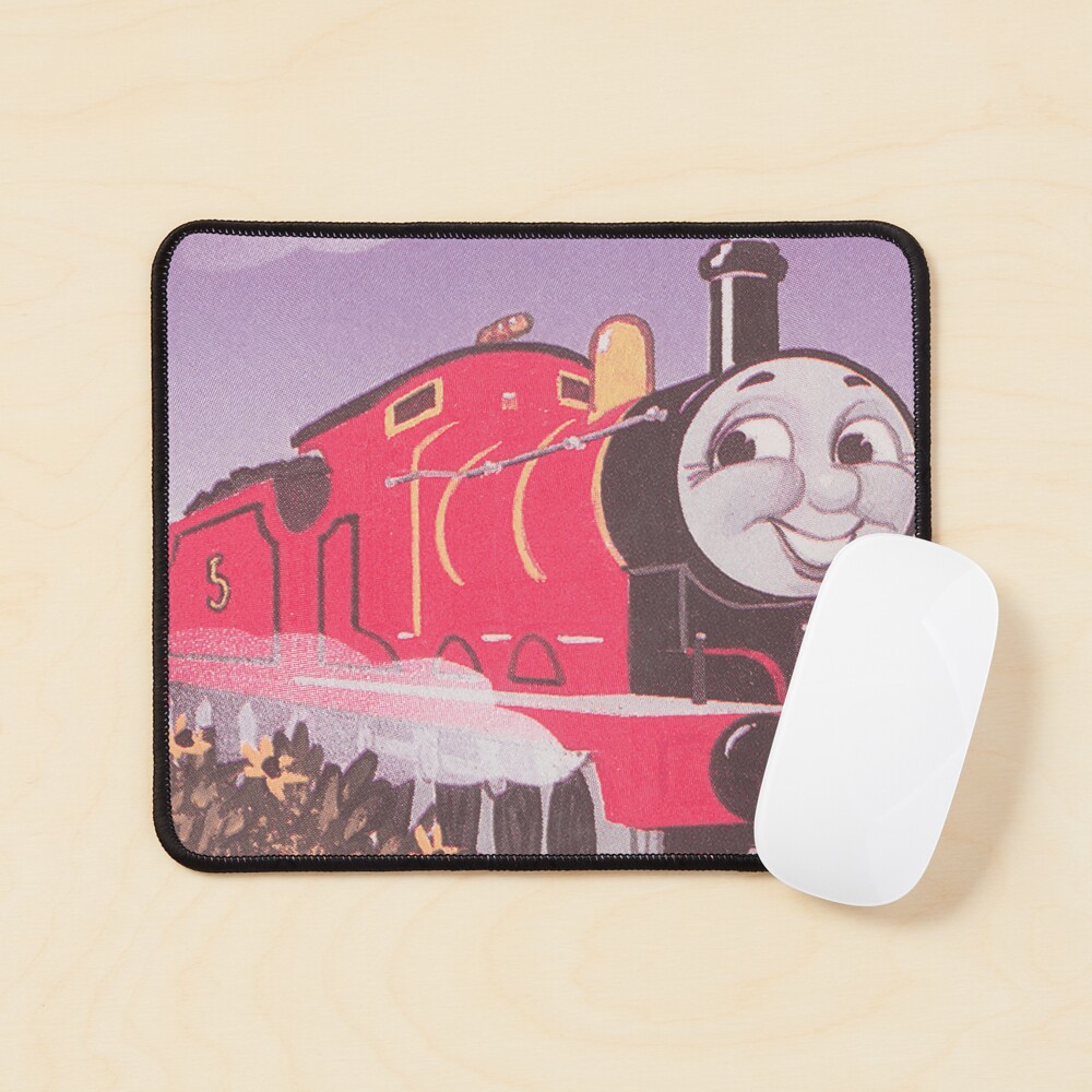 Happy James the Red Engine (Pink) Square Card Poster for Sale by  sleepyhenry