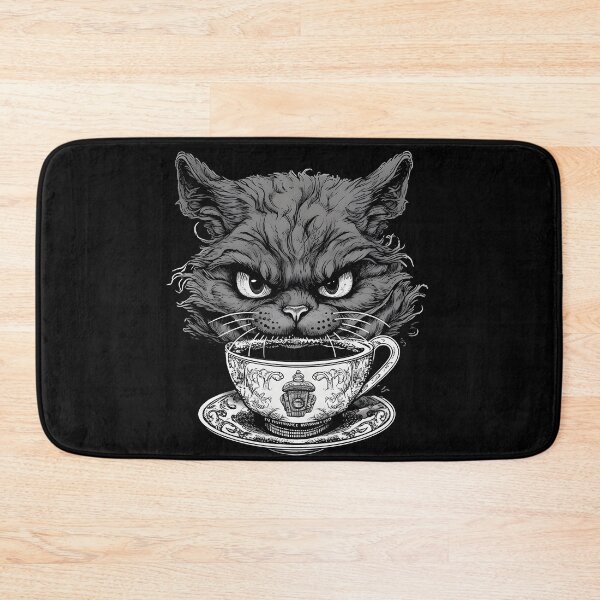 Item preview, Steampunk Angry Cat & Coffee Lover Retro Alice in Wonderland designed and sold by AIWanderer.