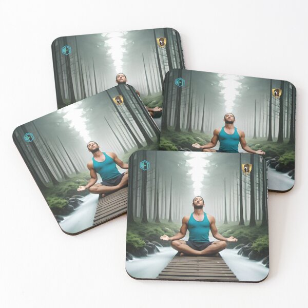 Item preview, Yoga sereno en un bosque generado por IA: una obra de arte NFT designed and sold by LoFaroShop.