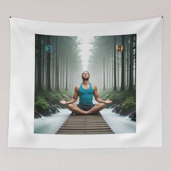 Item preview, Serene Yoga in an AI-Generated Forest: An NFT Art Piece designed and sold by LoFaroShop.
