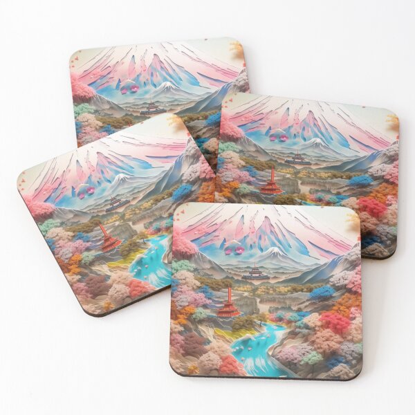 Item preview,  Japan Mount Fuji Illustration Art designed and sold by PlayfulPrint.