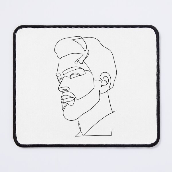 Item preview, Continuous one line drawing of man portrait. Hairstyle.  designed and sold by Ireneart369.