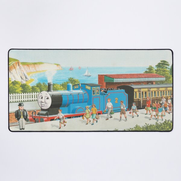 Vista previa del artículo con la obra «Ilustración vintage de Thomas the Tank Engine: un viaje a la playa», diseñado y vendido por sleepyhenry.