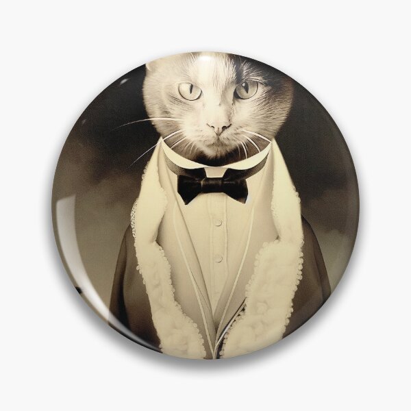 Item preview, Dapper Cat, Tuxedo Cat designed and sold by WhimsyWear-Fun.
