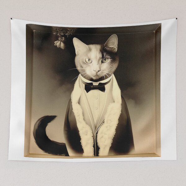 Item preview, Dapper Cat, Tuxedo Cat designed and sold by WhimsyWear-Fun.