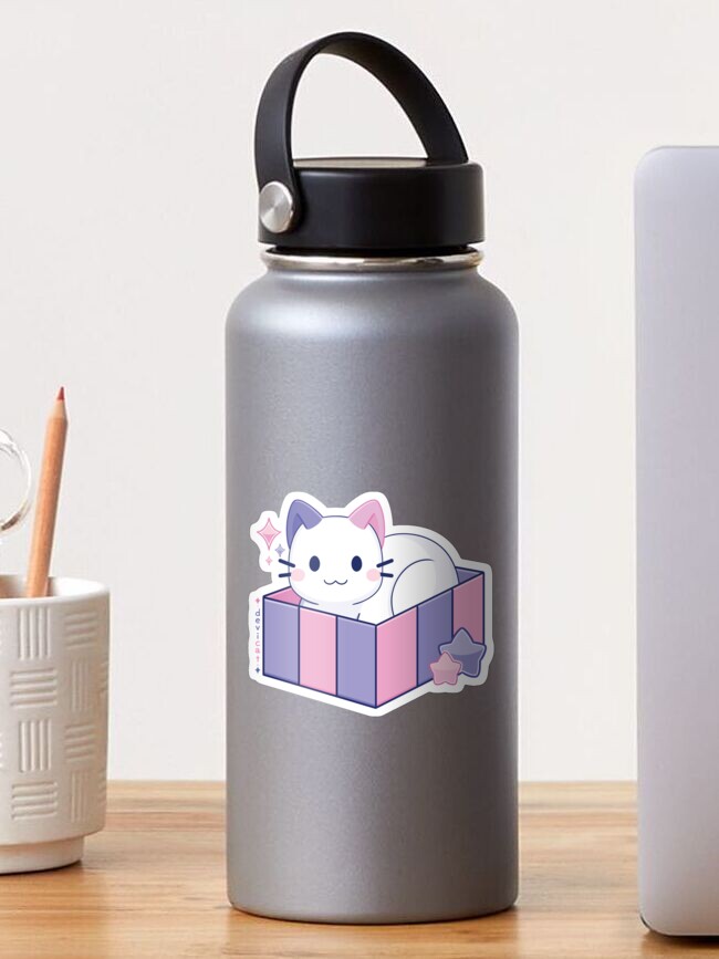 Thumbnail 1 of 3, Sticker, CandiCat Cat In A Box • 2023 designed and sold by devicatoutlet.
