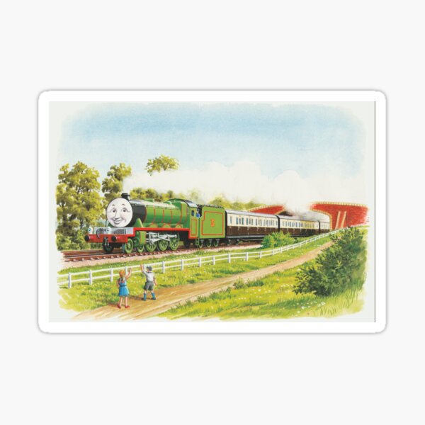 Vista previa del artículo con la obra «Ilustración vintage de Thomas the Tank Engine: salidas de verano», diseñado y vendido por sleepyhenry.