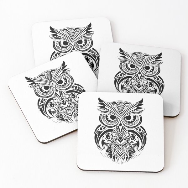 Item preview, Polynesian Owl Tribal Tattoo designed and sold by Yevhenii Kravchuk.