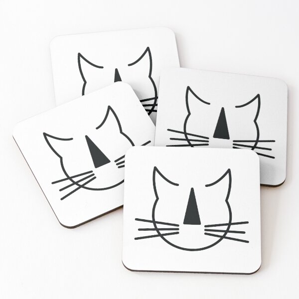 Item preview, Stripey Nosed Cat Club (black outline, on white background) designed and sold by Hidn20.