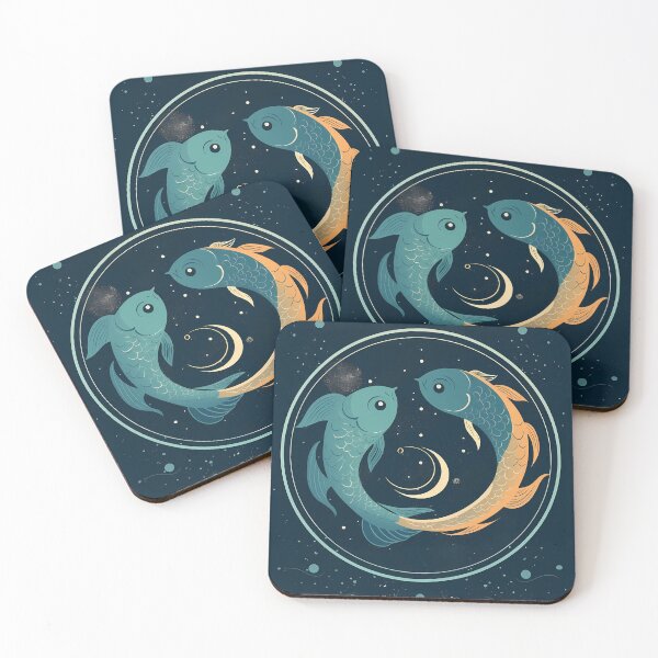 Item preview, Minimalist Style Pisces Zodiac Sign Art, Pisces Zodiac Sign Gift, Fish minimalist art designed and sold by ADGFX.