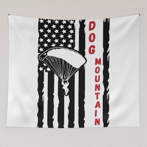 Item preview, Dog Mountain Washington USA - Vintage Paragliding Skydiving Parachuting Parasailing Logo designed and sold by Vintage-TM.