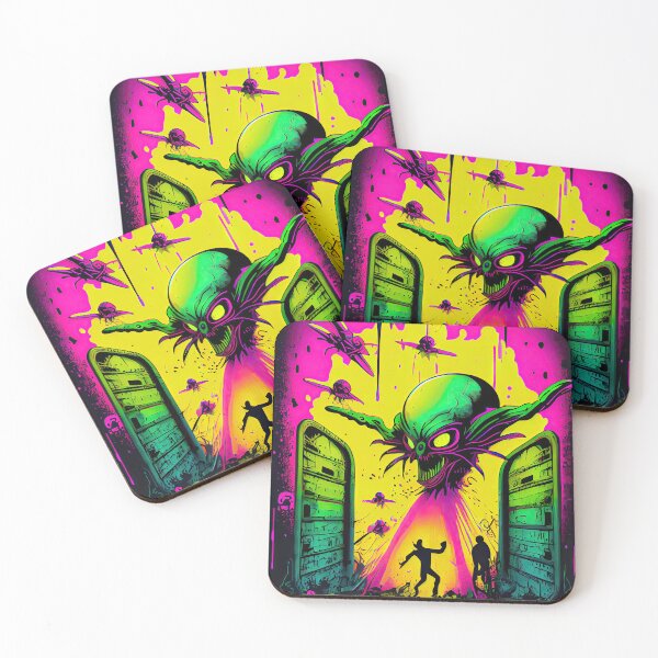 Item preview, Alien Invasion in Pastel Colors: A Satire of Cosmic War designed and sold by Piotrek0001.