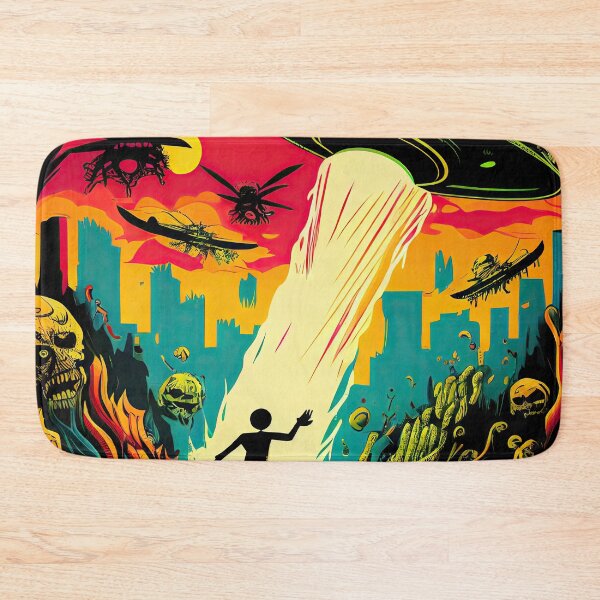 Item preview, Alien Invasion in Pastel Colors: A Satire of Cosmic War designed and sold by Piotrek0001.