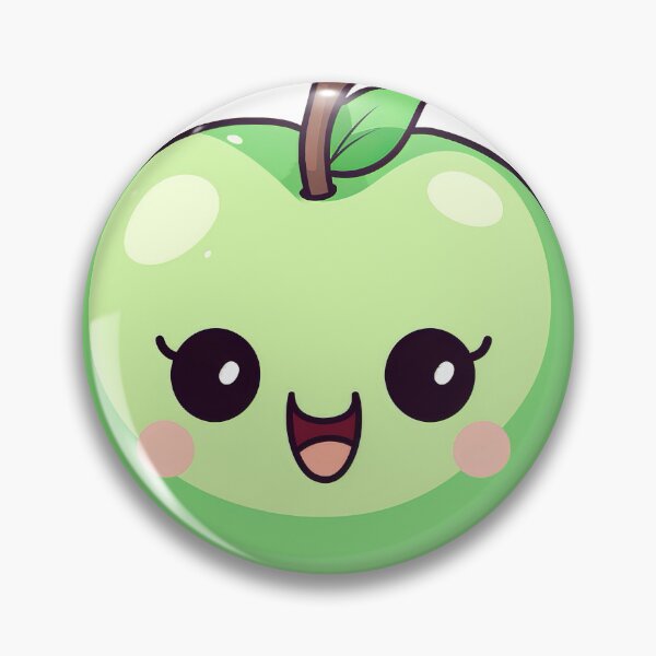 Item preview, a cute green apple designed and sold by BenjaminsPlace.