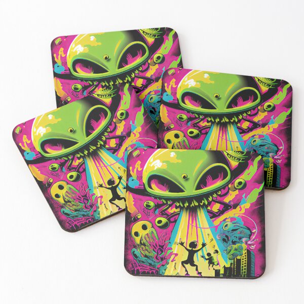 Item preview, Alien Invasion in Pastel Colors: A Satire of Cosmic War designed and sold by Piotrek0001.