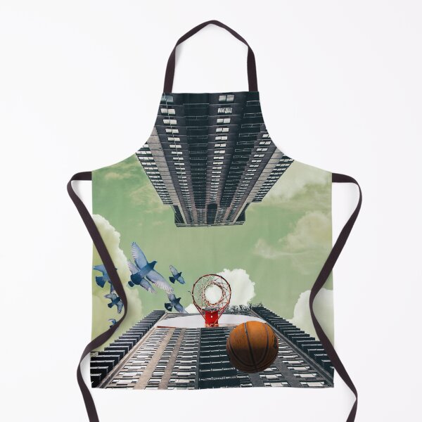 Item preview, Giant Hoop in the City - "Shoot For The Sky" Basketball Print - Urban Collage Art designed and sold by GollyWillikers.
