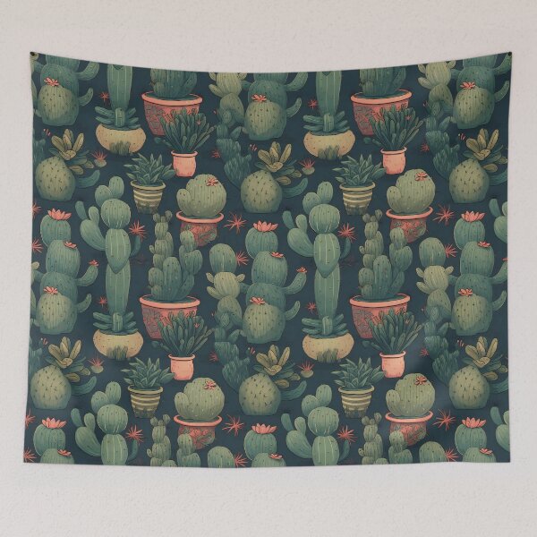 Item preview, Cacti Plants - Navy designed and sold by Hazmat-AI7.
