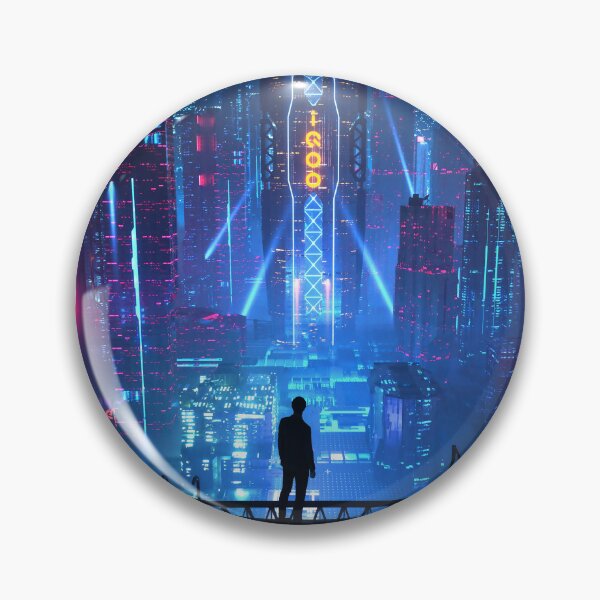 Artikelvorschau, Cyberpunk-Nachtstadt entworfen und verkauft von StellaTrove.