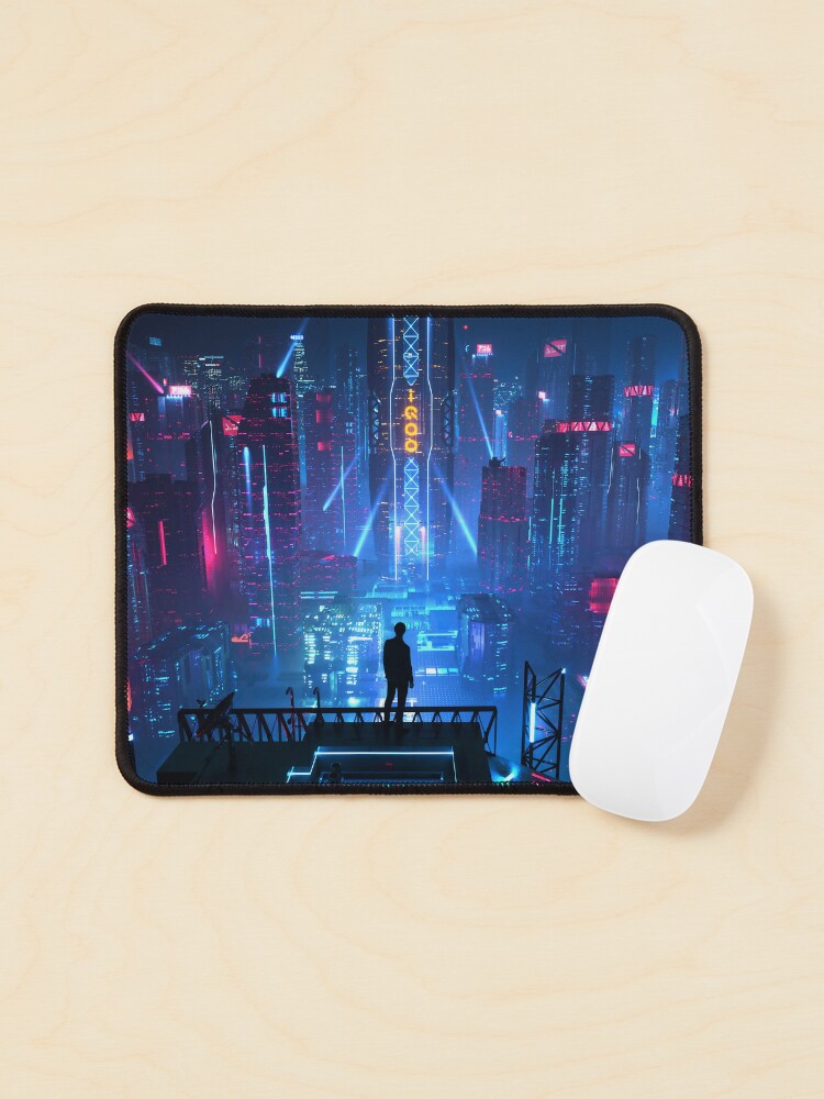 Cyberpunk Night City Mouse Pad for Sale by StellaTrove